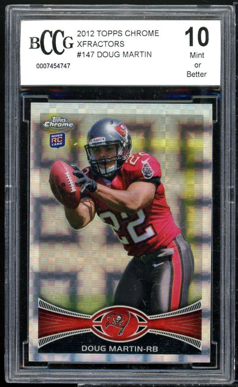 Doug Martin Rookie Card 2012 Topps Chrome Xfractors #147 BGS BCCG 10 Image 1