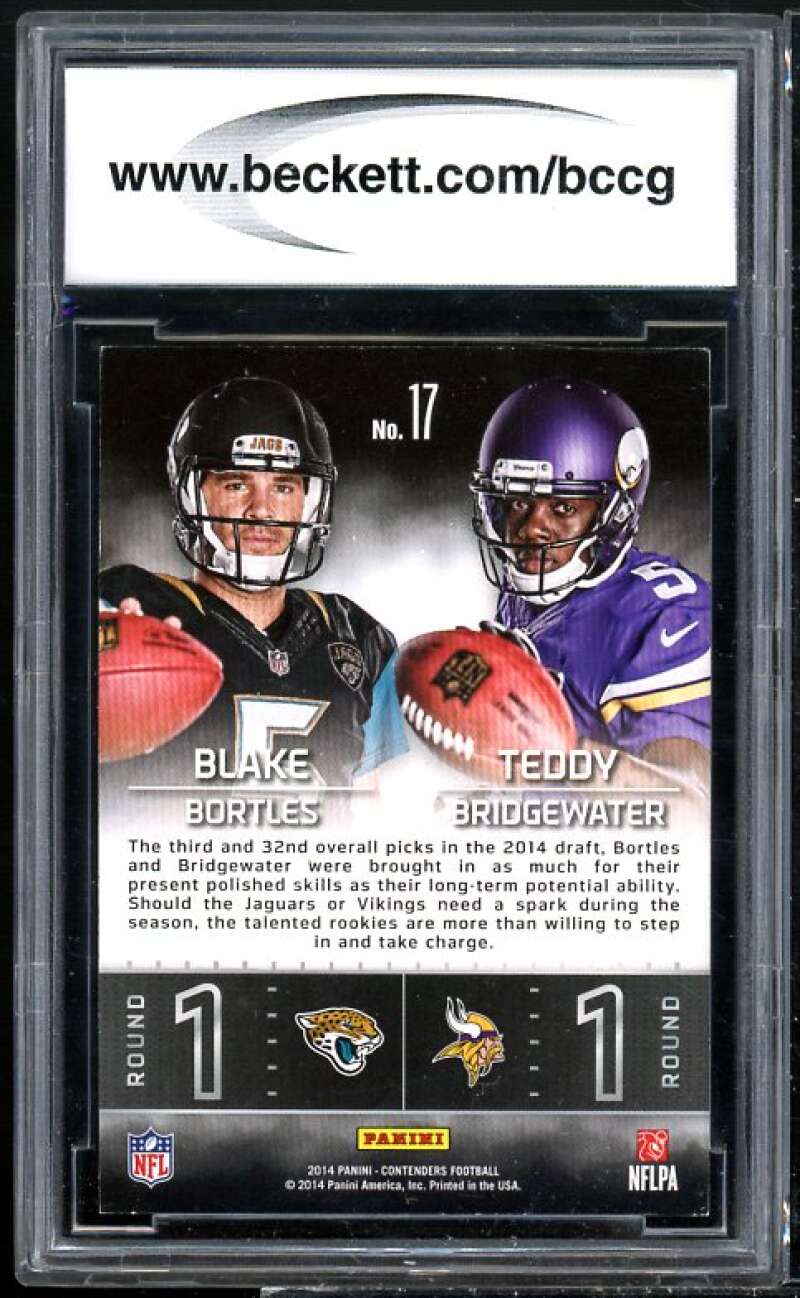 Bortles/Teddy Bridgewater Rookie 2014 Panini Contenders Hologold #17 BGS BCCG 9 Image 2