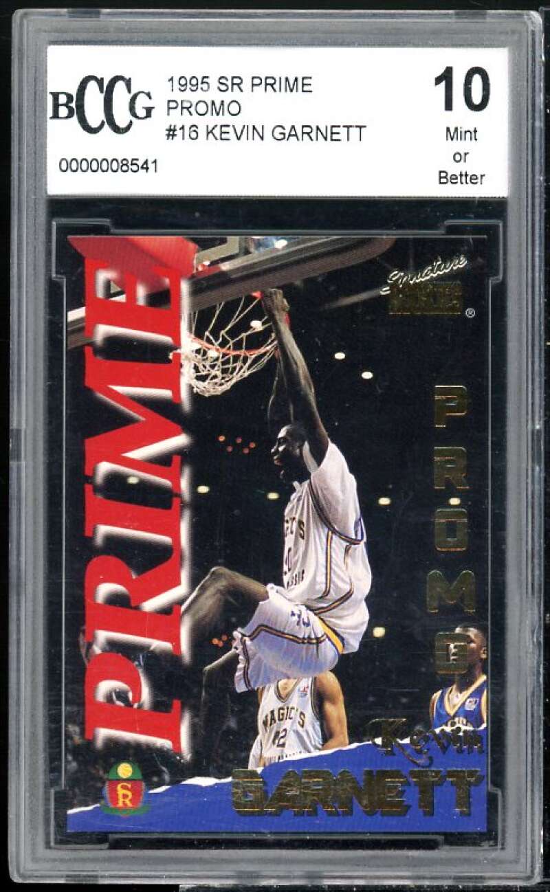 Kevin Garnett Rookie Card 1995 SR Prime Promo #16 BGS BCCG 10 Image 1