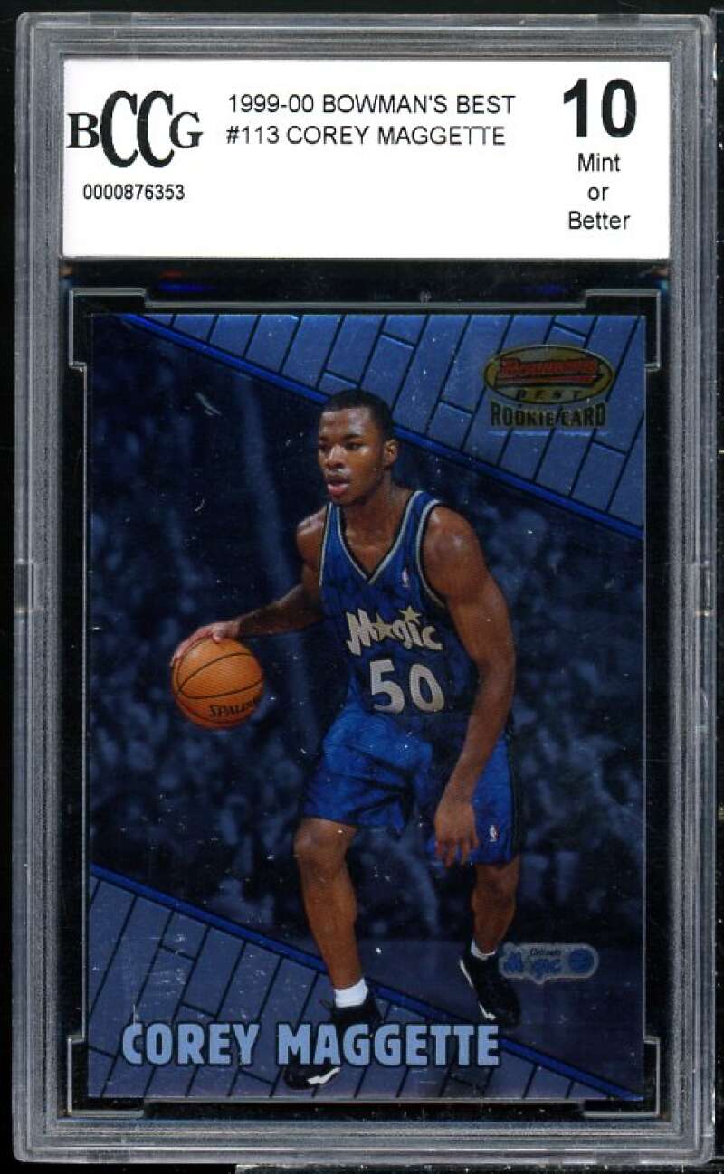 Corey Maggette Rookie Card 1999-00 Bowman's Best #113 BGS BCCG 10 Image 1