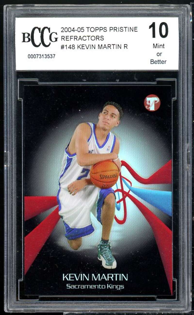 Kevin Martin Rookie Card 2004-05 Topps Pristine Refractors #148 BGS BCCG 10 Image 1