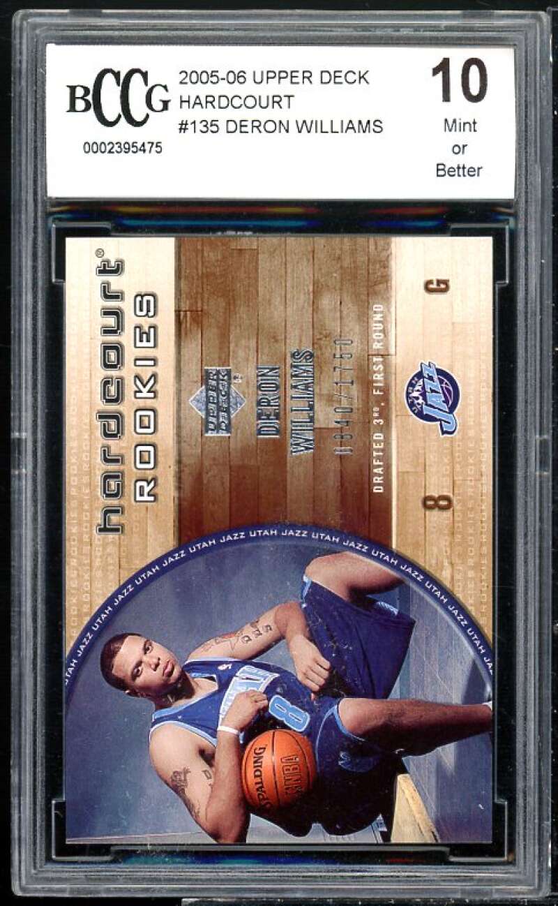 Deron Williams Rookie Card 2005-06 Upper Deck Hardcourt #135 BGS BCCG 10 Image 1