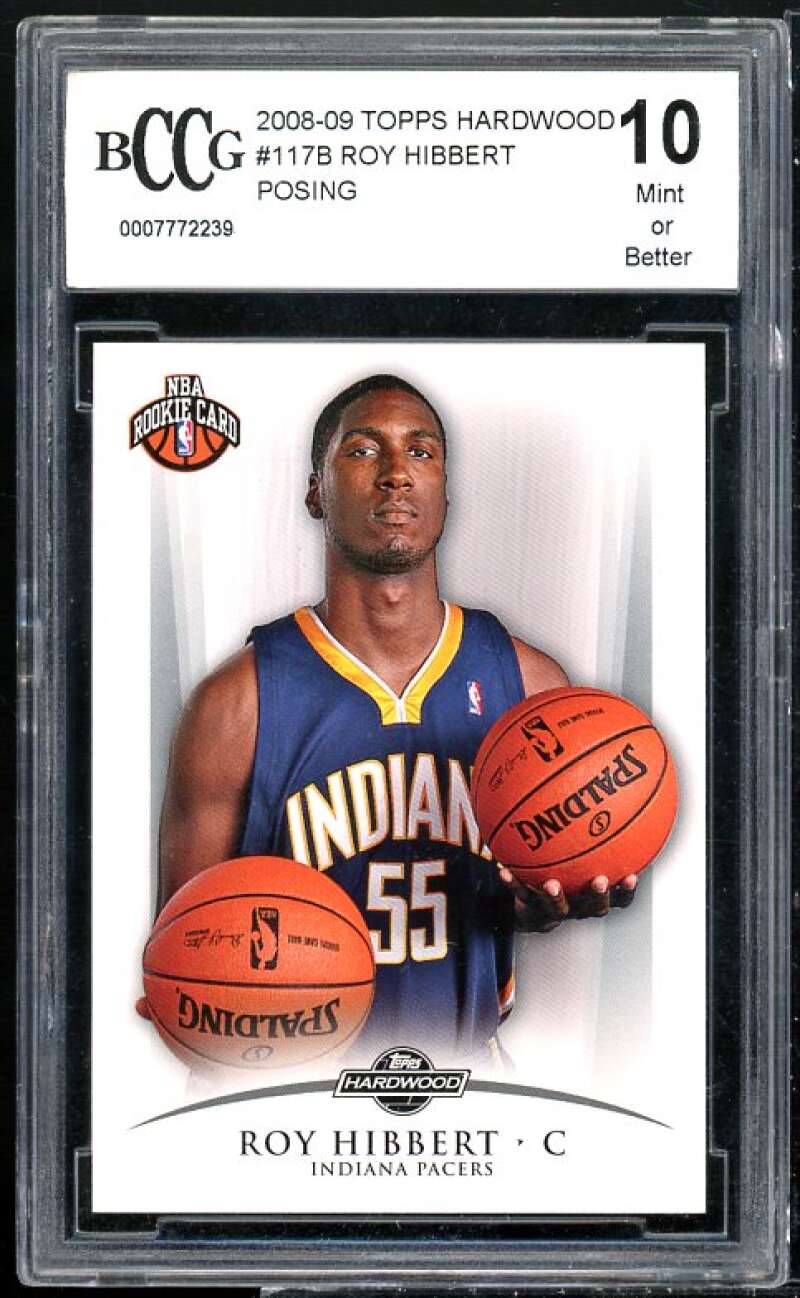 Roy Hibbert Rookie Card 2008-09 Topps Hardwood #117b BGS BCCG 10 Image 1