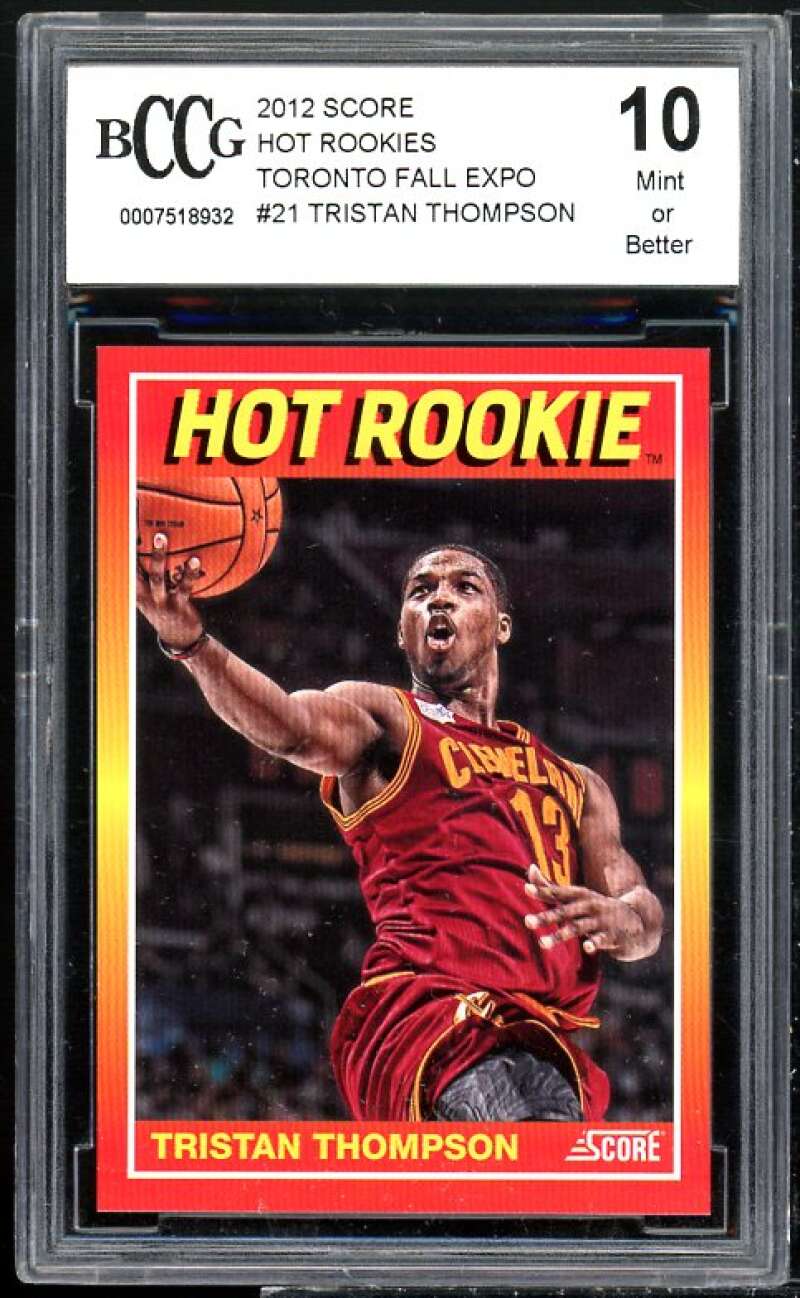 Tristan Thompson Rookie 2012 Score Hot Rookies Toronto Fall Expo #21 BGS BCCG 10 Image 1