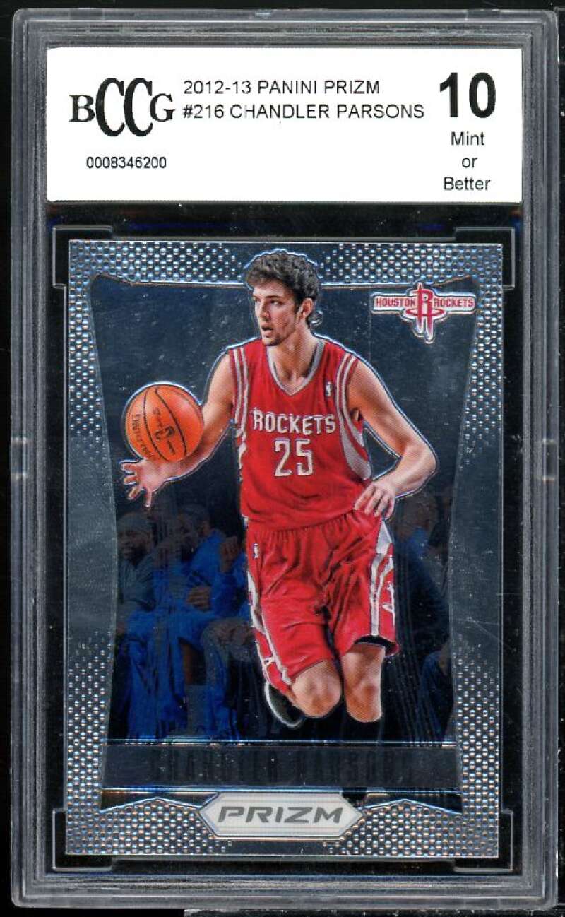 Chandler Parsons Rookie Card 2012-13 Panini Prizm #216 BGS BCCG 10 Image 1