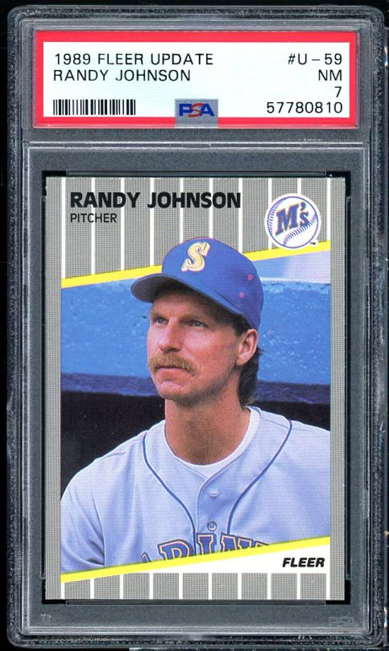 Randy Johnson Rookie Card 1989 Fleer Update #U-59 PSA 7 Image 1