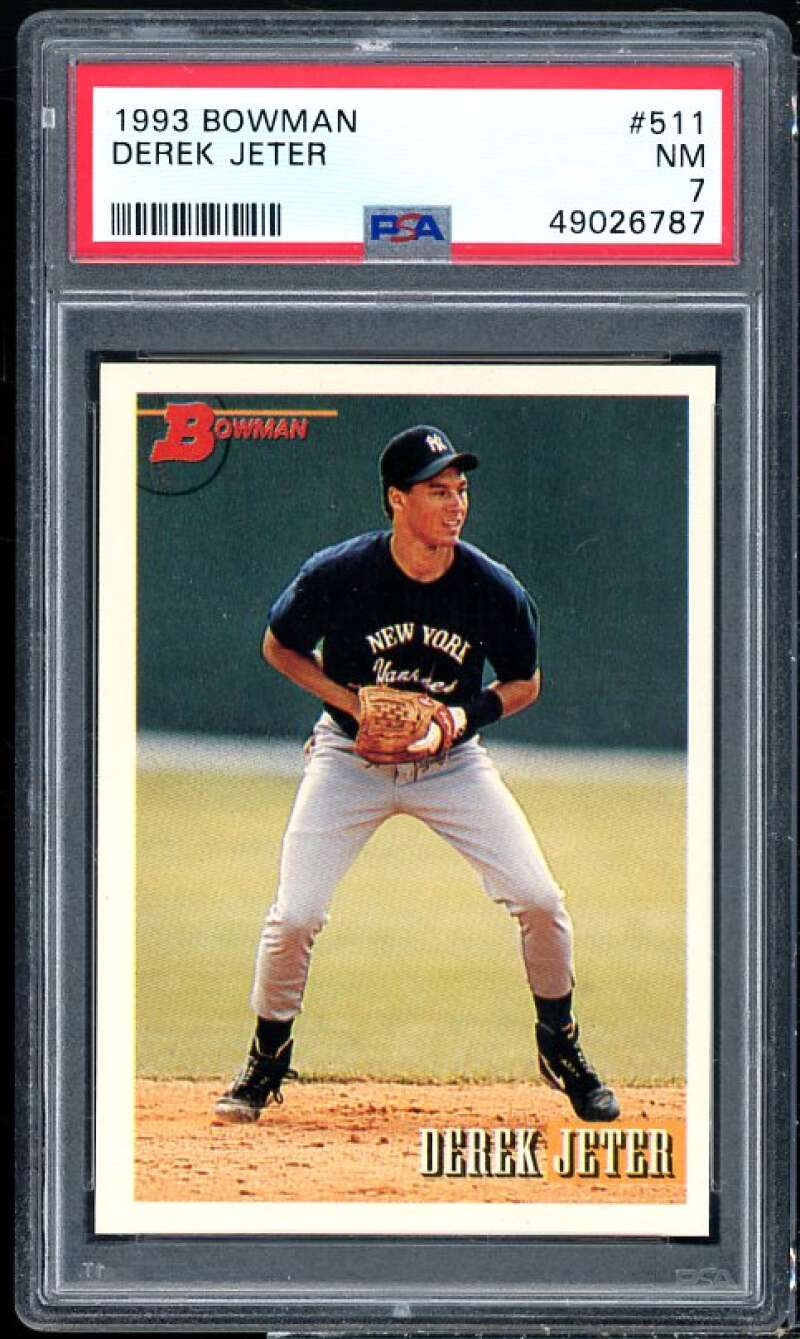 Derek Jeter Rookie Card 1993 Bowman #511 PSA 7 Image 1