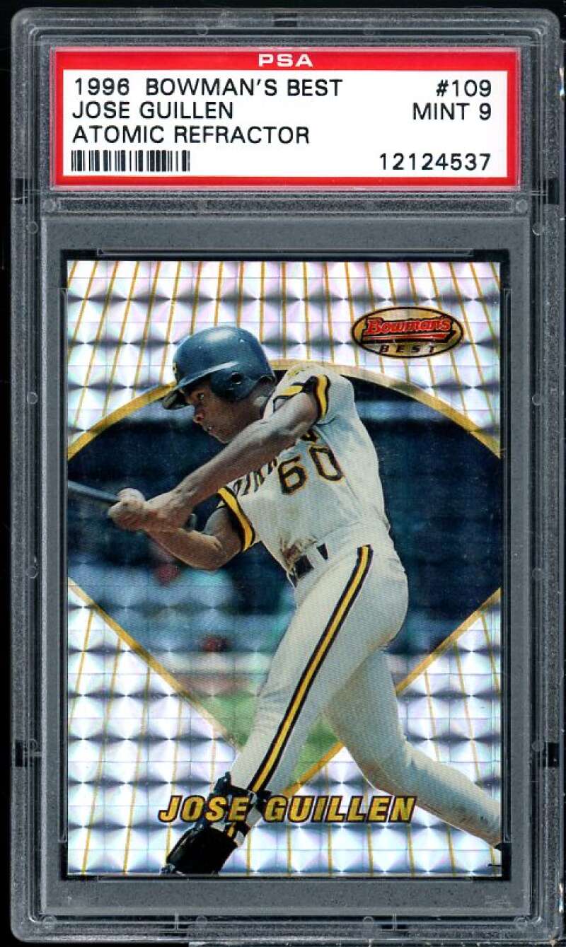 Jose Guillen Rookie Card 1996 Bowman's Best Atomic Refractors #109 PSA 9 Image 1