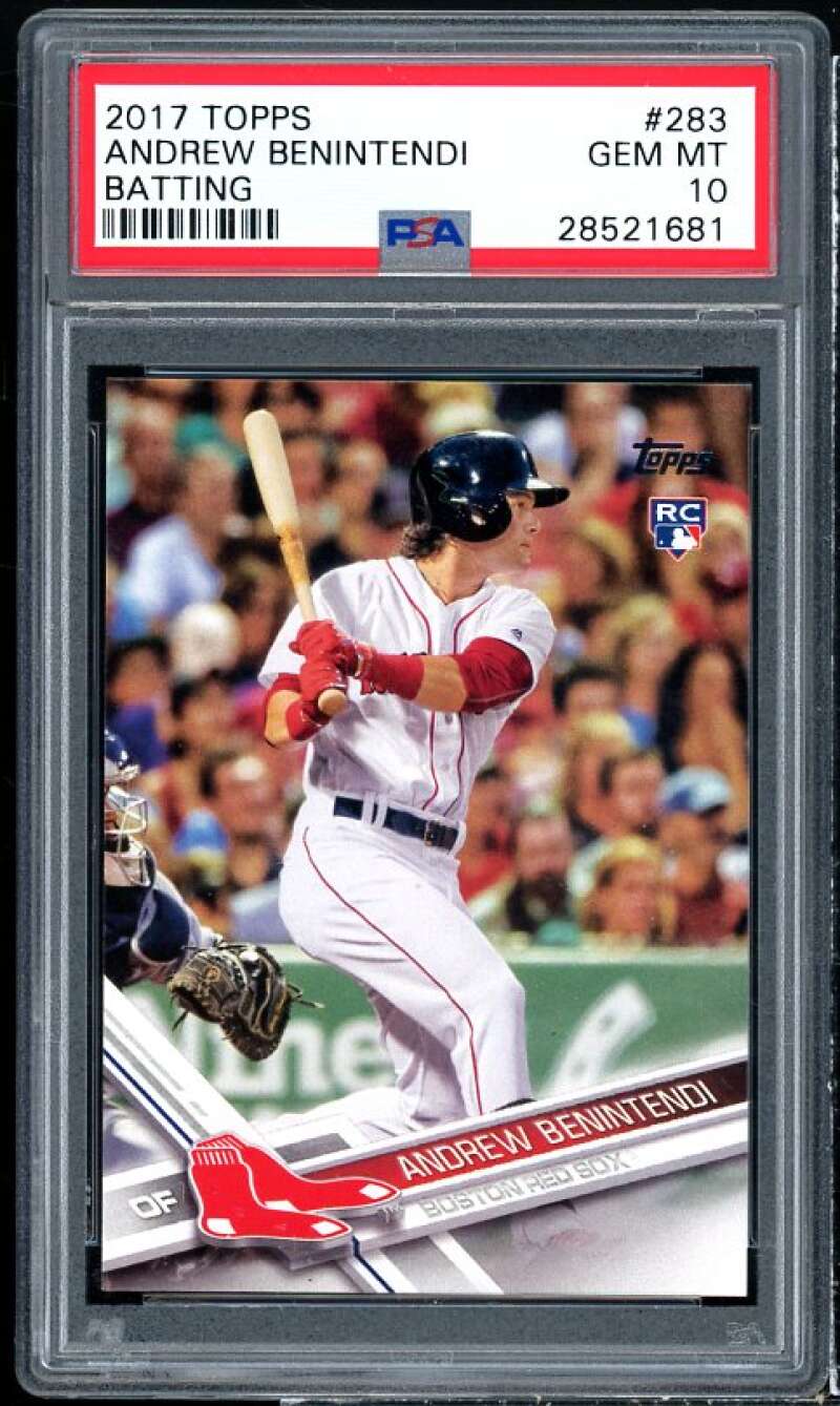 Andrew Benintendi Rookie Card 2017 Topps #283 PSA 9 Image 1