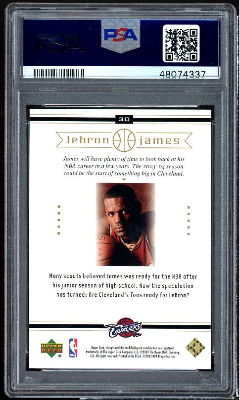 LeBron James Rookie Card 2003-04 Upper Deck LeBron James Box Set #30 PSA 8.5 Image 2