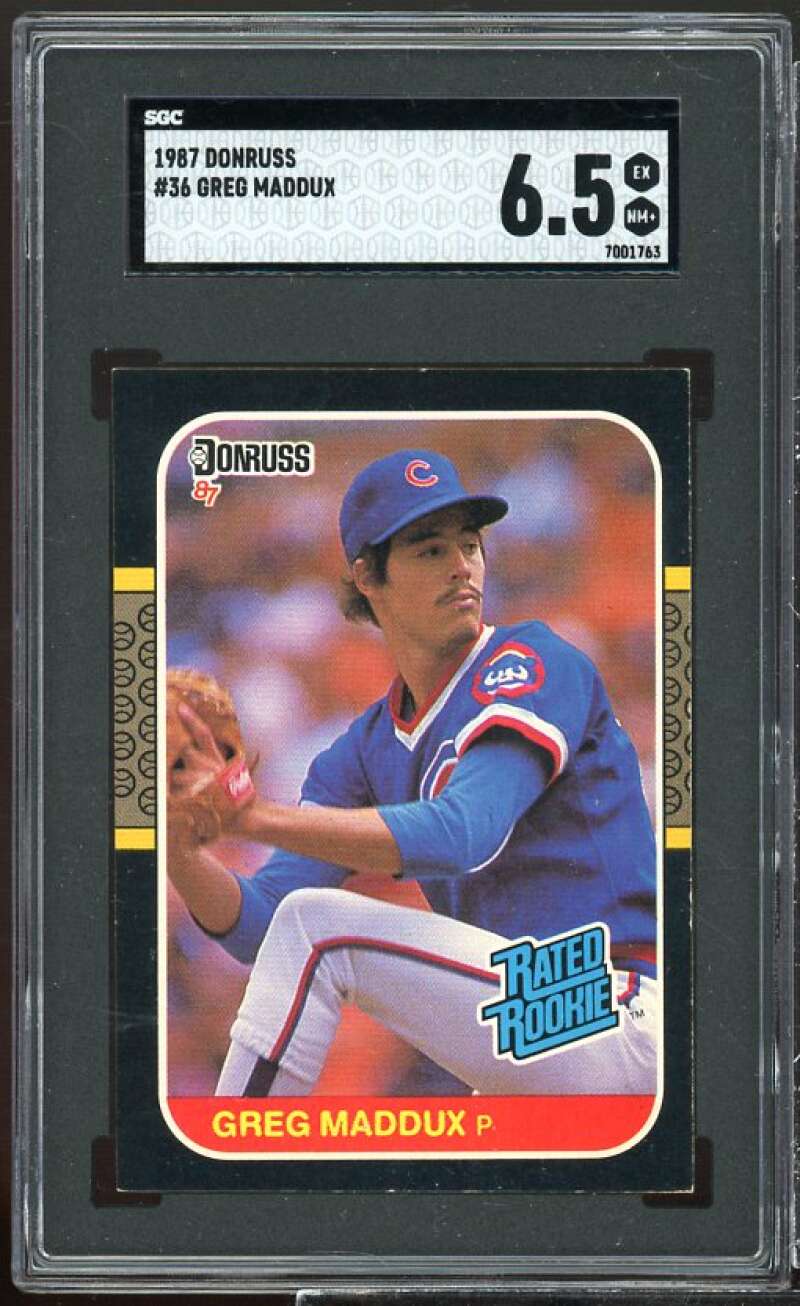 Greg Maddux Rookie Card 1987 Donruss #36 SGC 6.5 Image 1