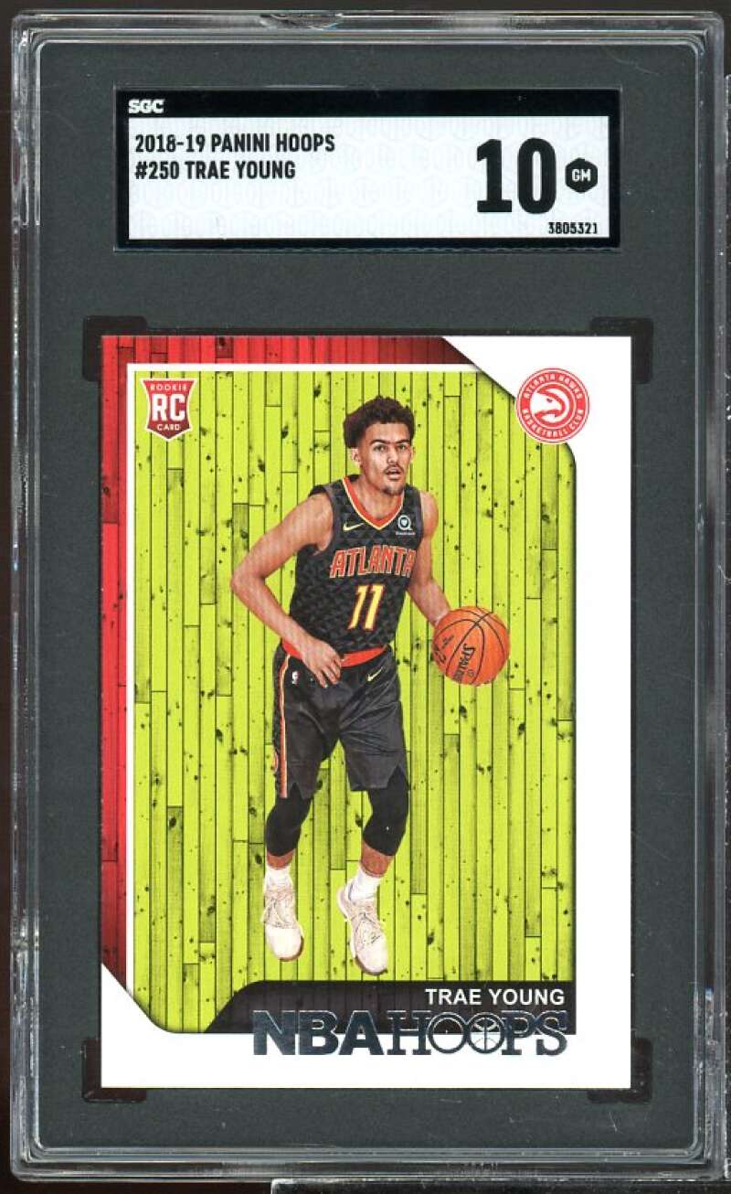 Trae Young Card 2018-19 Hoops #250 SGC 10 Image 1