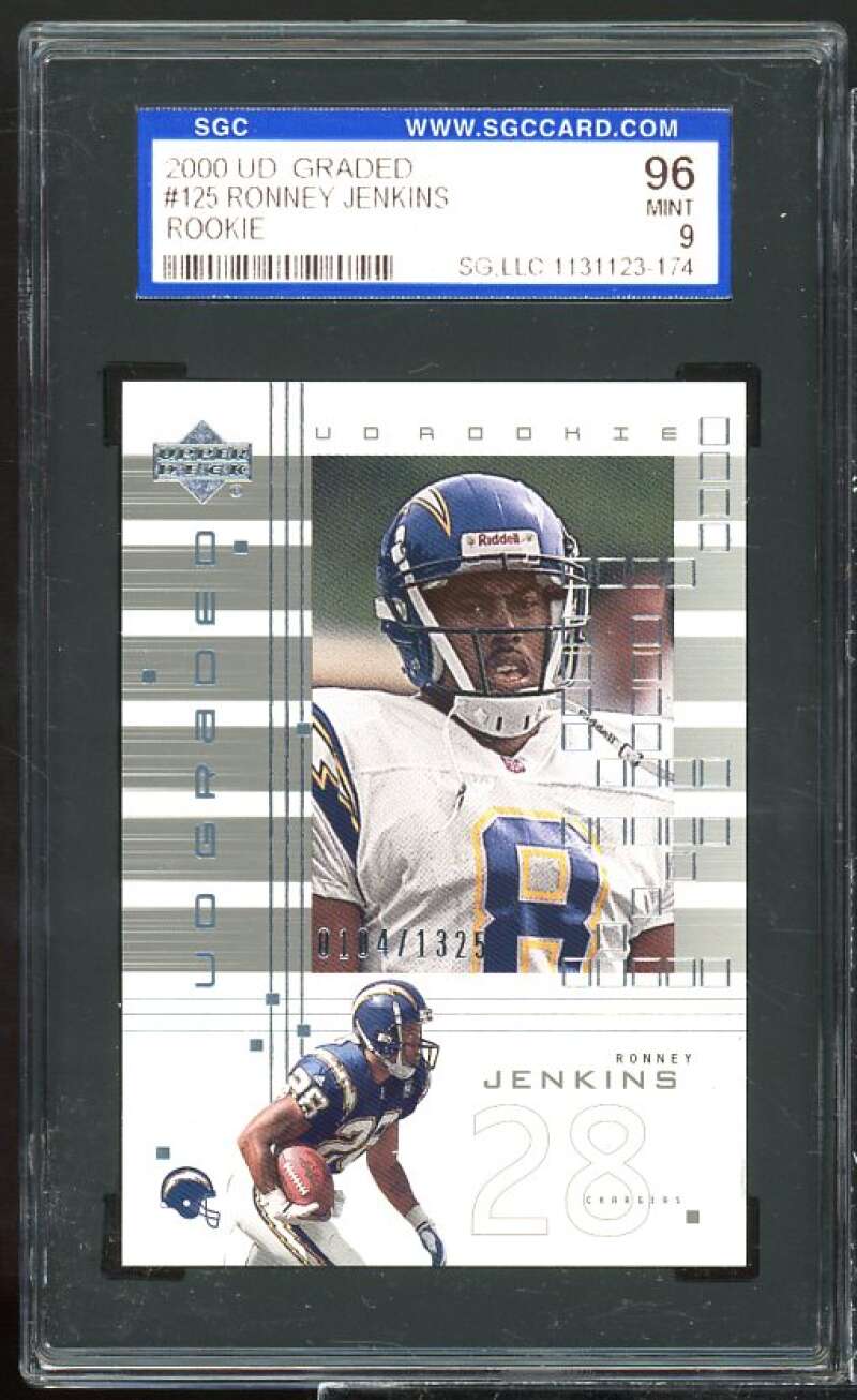 Ronney Jenkins Rookie Card 2000 UD Graded #125 SGC 9 Image 1