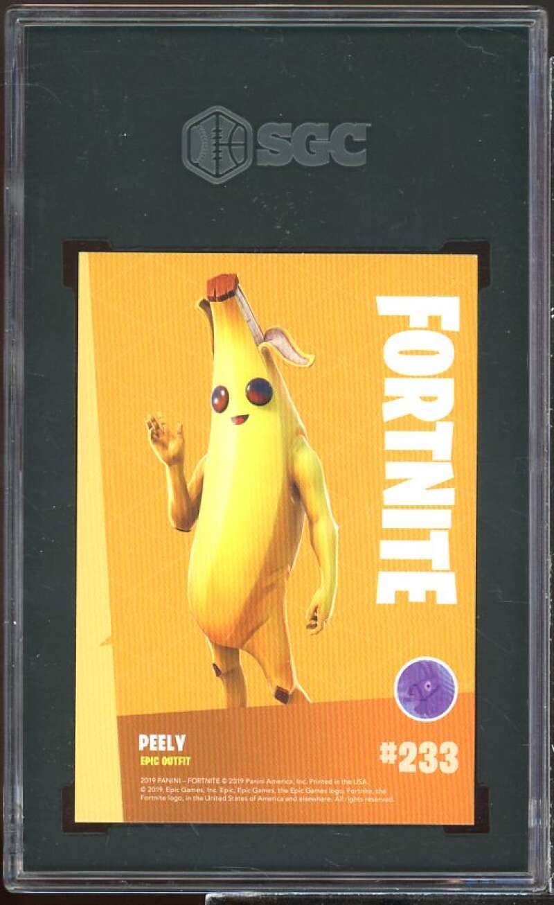 Peely Card 2019 Panini Fortnite Series 1 USA Holofoil #233 SGC 10 Image 2