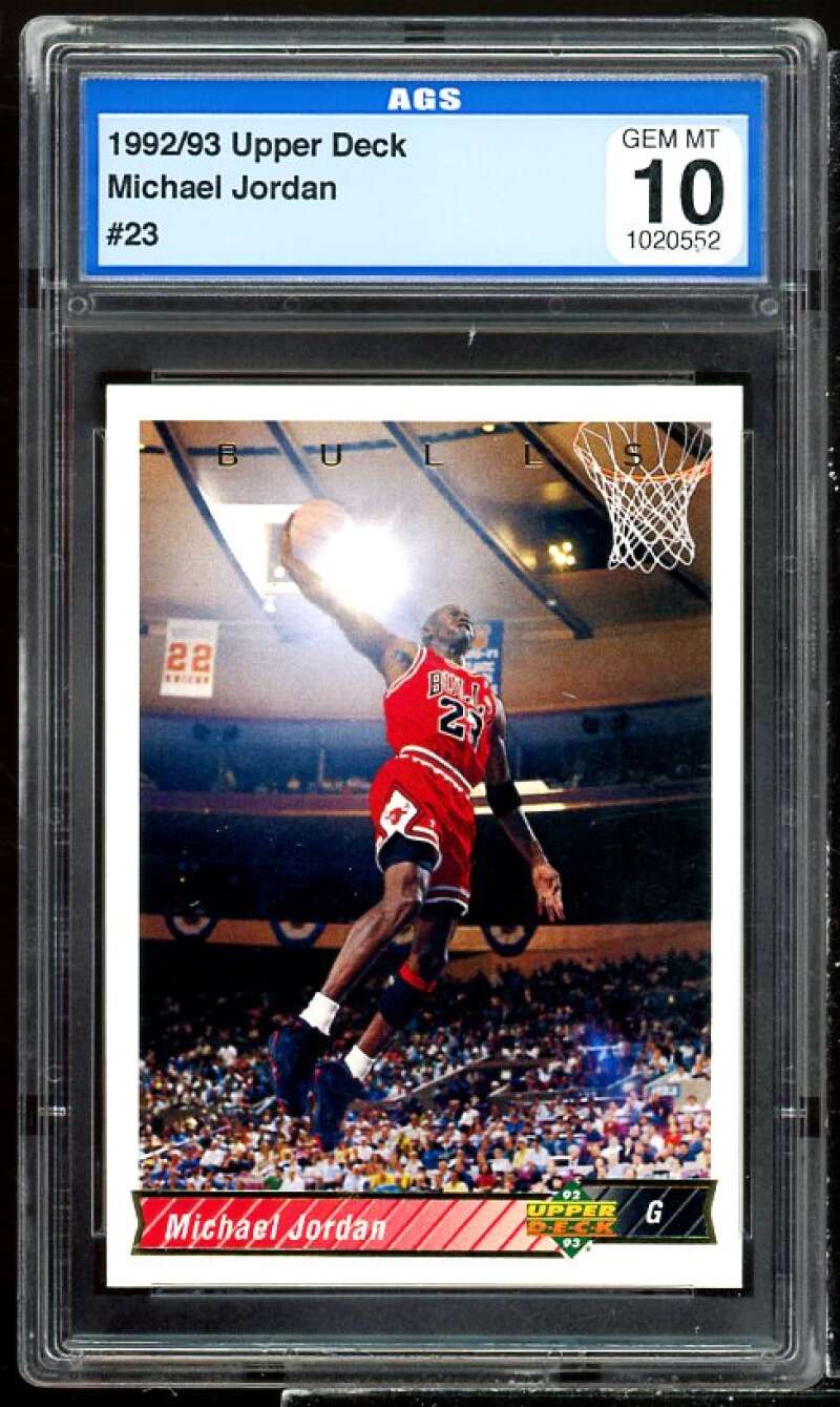 Michael Jordan Card 1992-93 Upper Deck #23 AGS 10 GEM MT Image 1