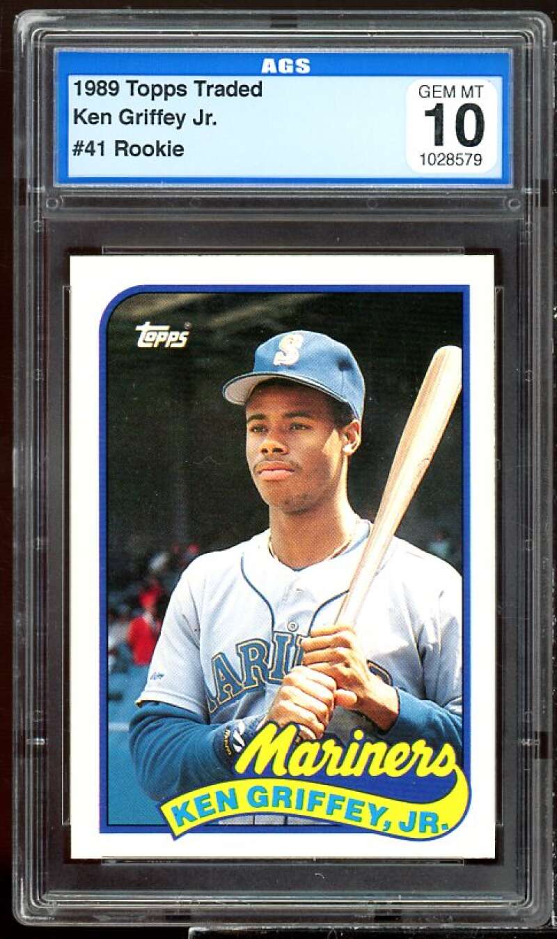 Ken Griffey Rookie Card 1989 Topps Traded #40T AGS 10 GEM MT Image 1