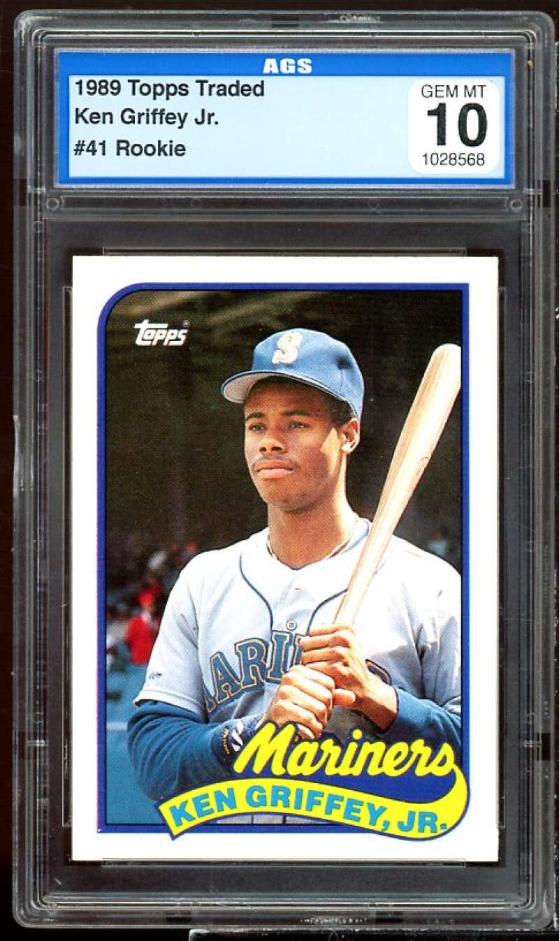 Ken Griffey Rookie Card 1989 Topps Traded #40T AGS 10 GEM MT Image 1