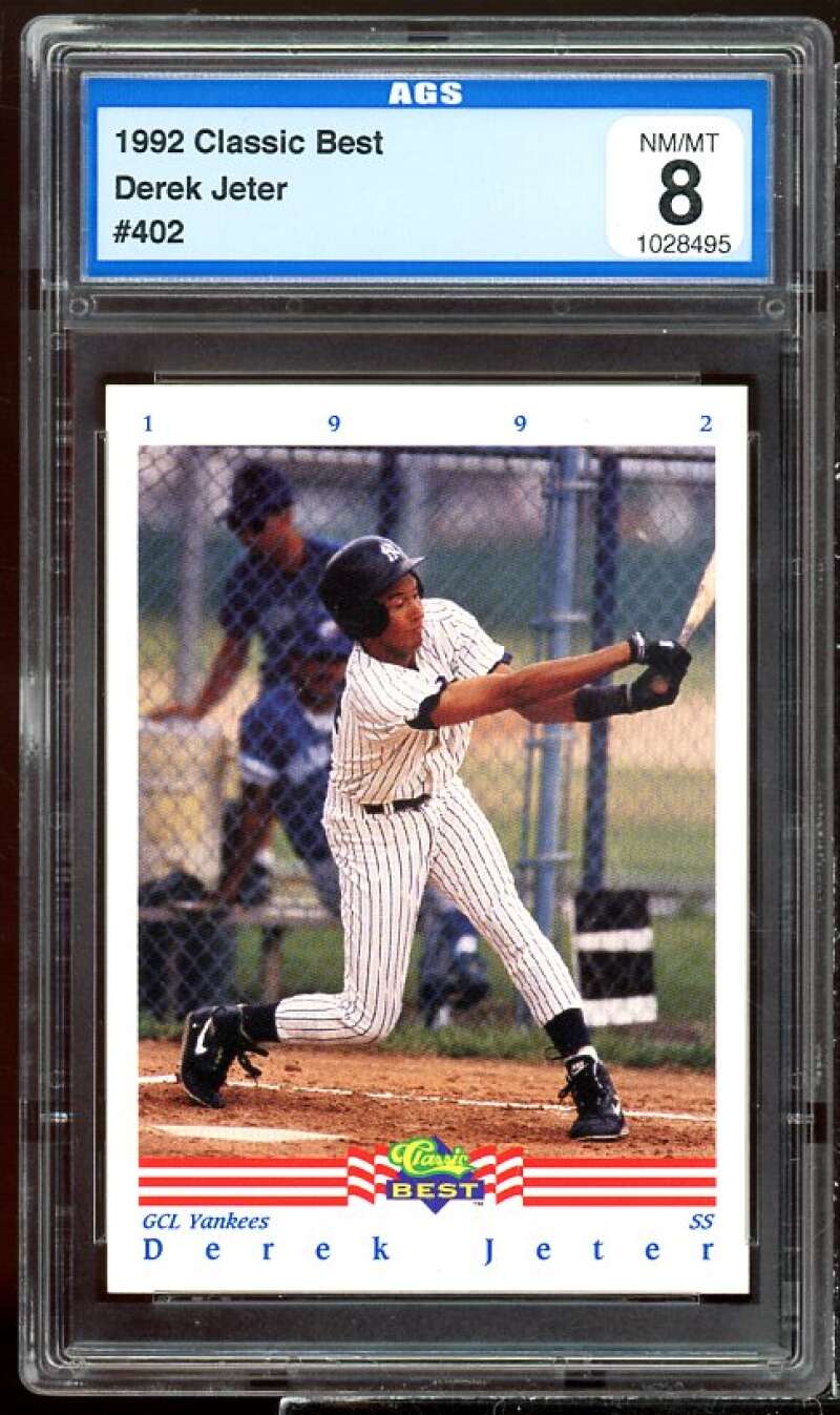 Derek Jeter Rookie Card 1992 Classic Best #402 AGS 8 NM/MT Image 1