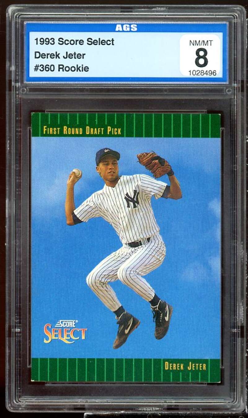 Derek Jeter Rookie Card 1993 Score Select #360 AGS 8 NM/MT Image 1