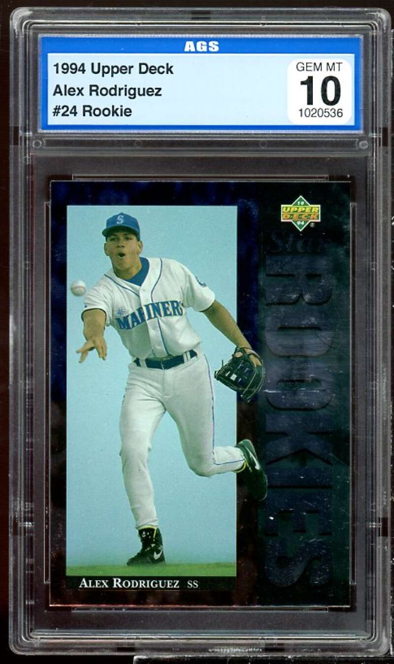 Alex Rodriguez Rookie Card 1994 Upper Deck #24 AGS 10 GEM MT Image 1