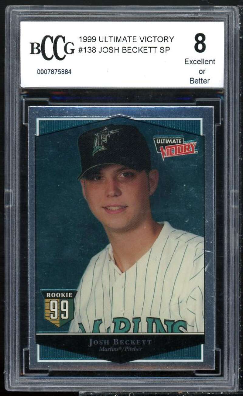 Josh Beckett Rookie Card 1999 Ultimate Victory #138 BGS BCCG 8 Image 1