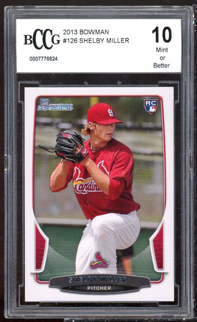 Shelby Miller Rookie Card 2013 Bowman #126 BGS BCCG 10 Image 1