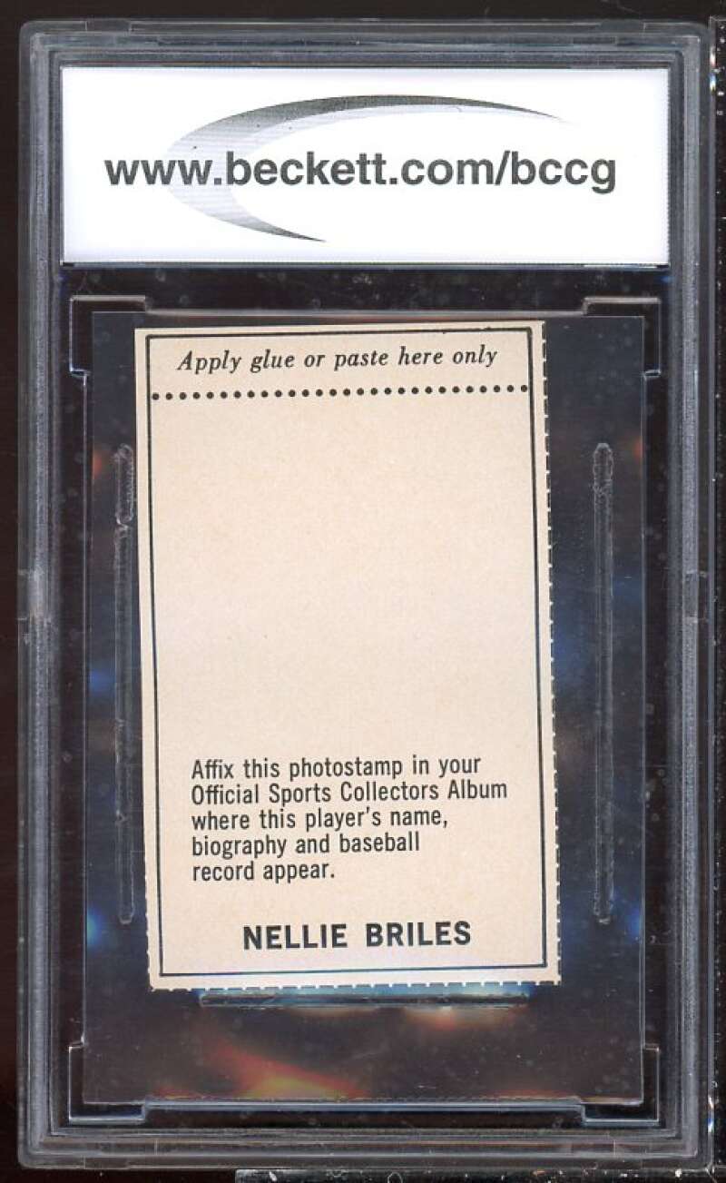 Nelson Briles Card 1969 MLB Photo Stamps #208 BGS BCCG 10 Image 2