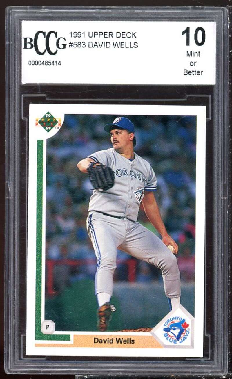 David Wells Card 1991 Upper Deck #583 BGS BCCG 10 Image 1