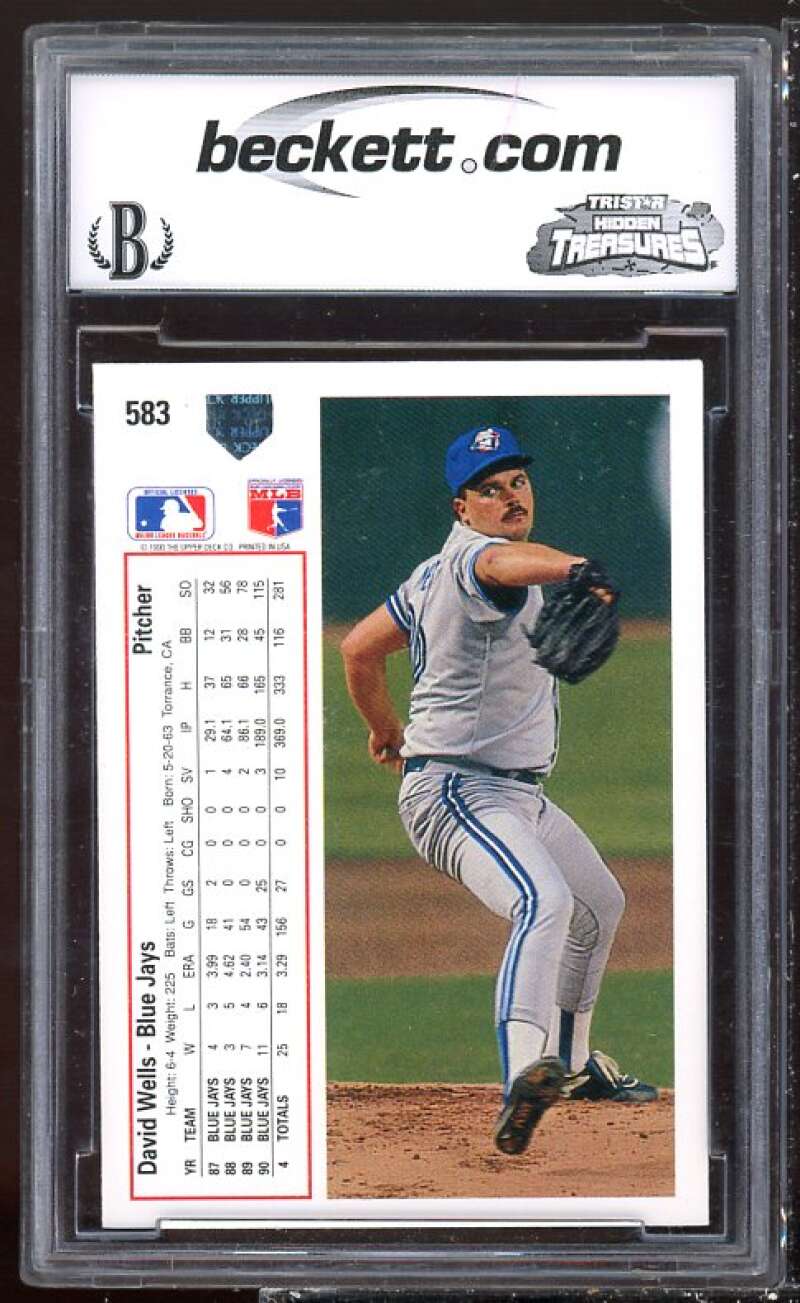 David Wells Card 1991 Upper Deck #583 BGS BCCG 10 Image 2