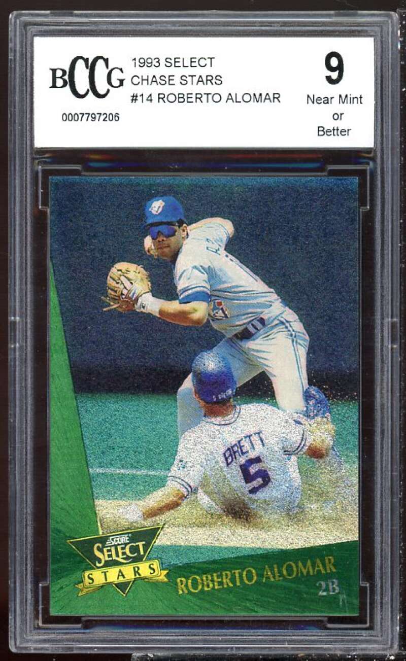 Roberto Alomar Card 1993 Select Chase Stars #14 BGS BCCG 9 Image 1