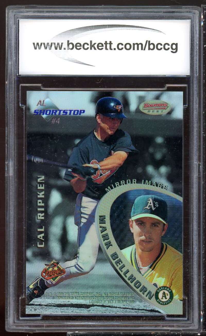 Cal Ripken Jr./Bellhorn/Barry Larkin 1996 Bowman's Best Mirror Image #4 BCCG 9 Image 2