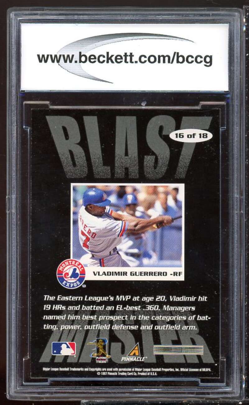 Vladimir Guerrero Card 1997 Score Blast Masters #16 BGS BCCG 9 Image 2