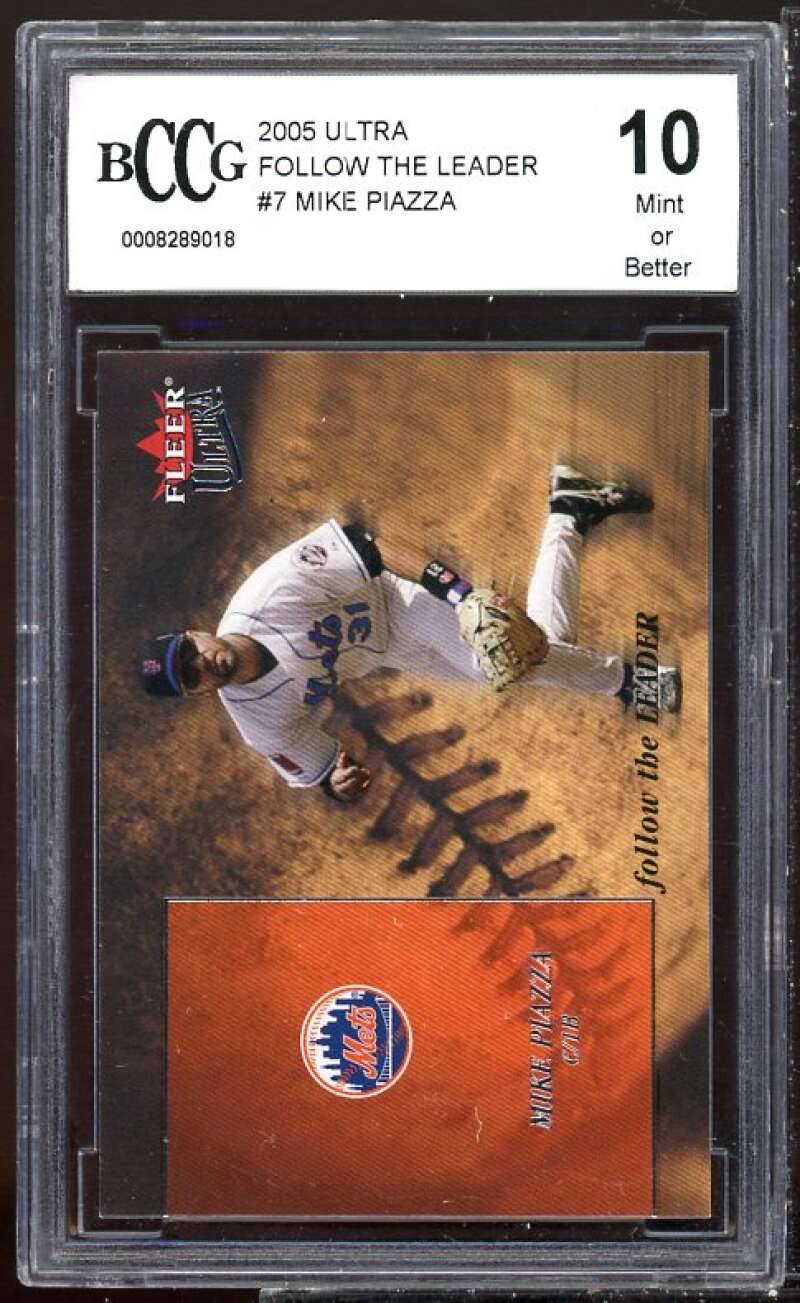 Mike Piazza Card 2005 Ultra Follow The Leader #7 BGS BCCG 10 Image 1