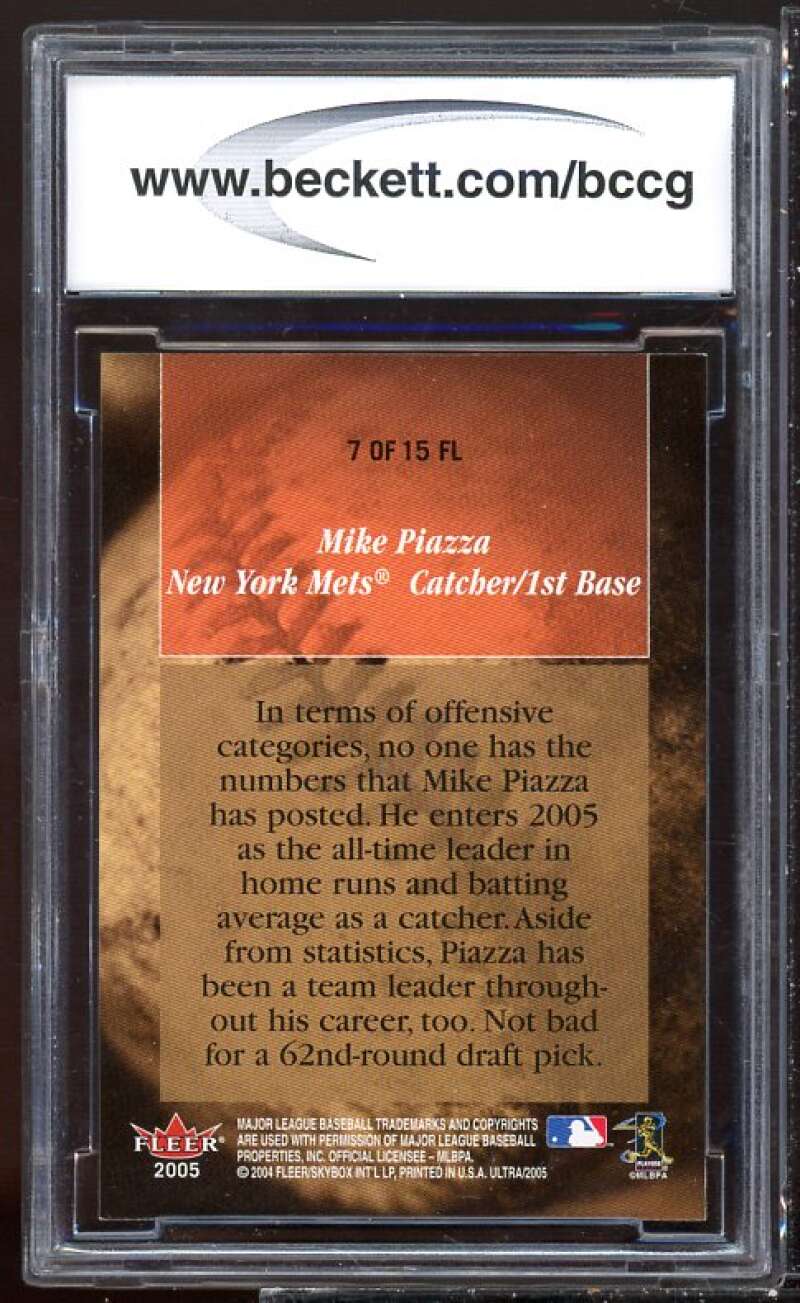 Mike Piazza Card 2005 Ultra Follow The Leader #7 BGS BCCG 10 Image 2