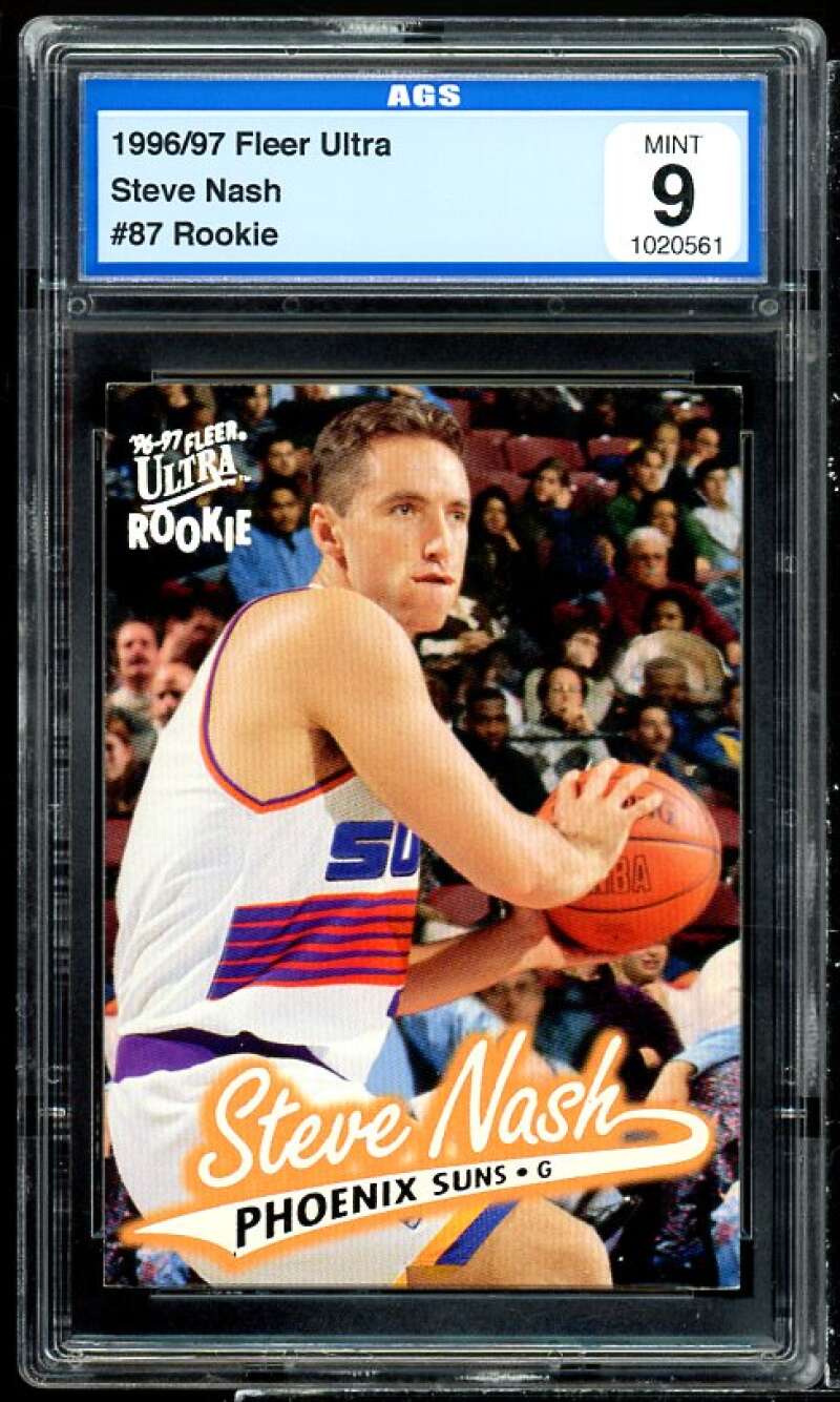 Steve Nash Rookie Card 1996-97 Ultra #87 AGS 9 MINT Image 1