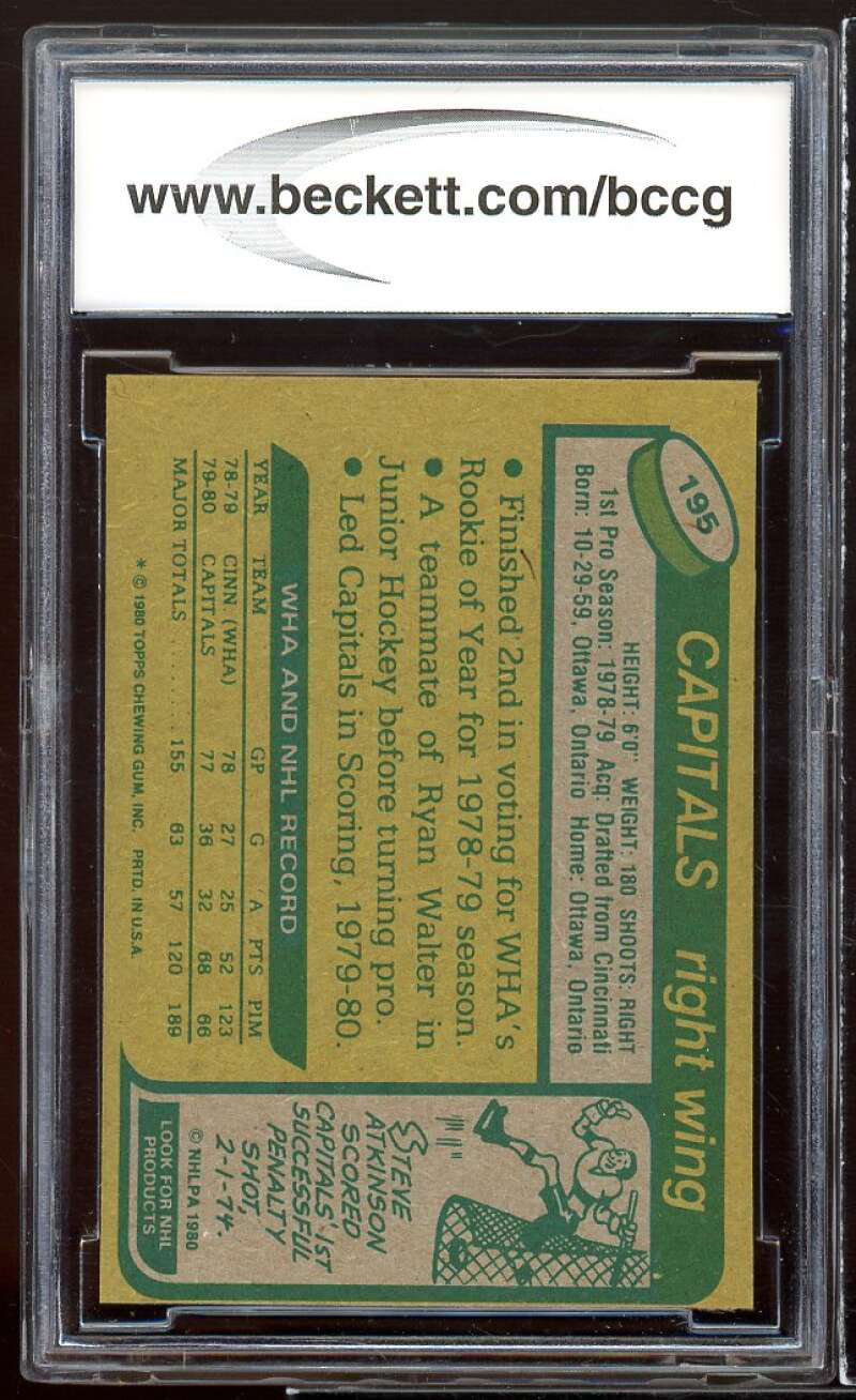 1980-81 Topps #195 Mike Gartner Rookie Card BGS BCCG 9 Near Mint+ Image 2