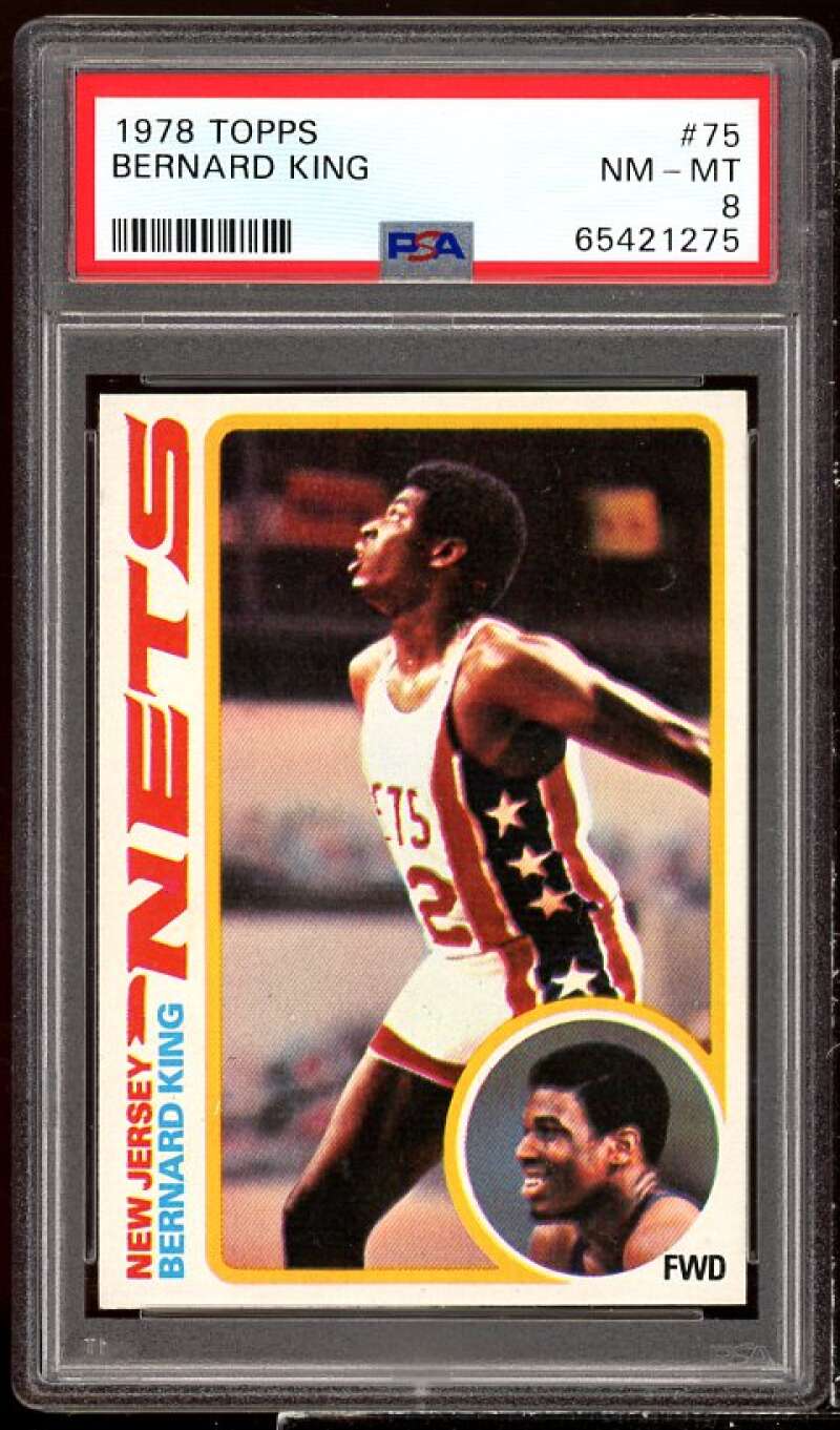 Bernard King Rookie Card 1978-79 Topps #75 PSA 8 Image 1