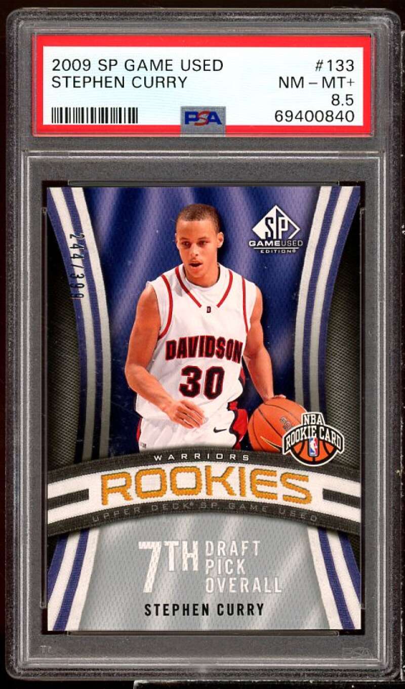 Stephen Curry Rookie Card 2009-10 SP Game Used Rookie #133 PSA 8.5 Image 1