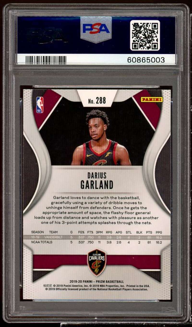 Darius Garland Rookie Card 2019-20 Panini Prizm #288 PSA 8 Image 2