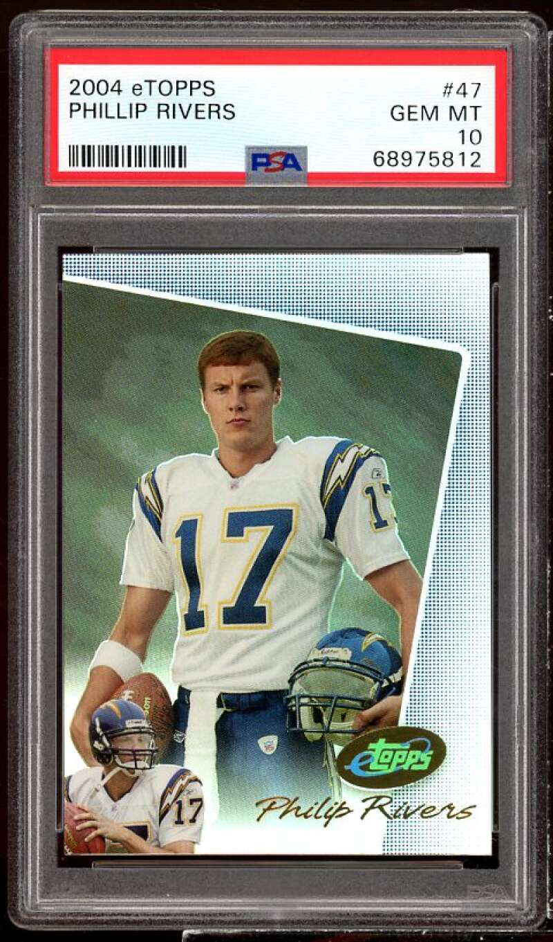 Philip Rivers Rookie Card 2004 eTopps #47 PSA 10 Image 1