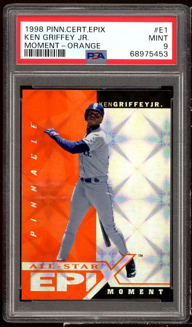 Ken Griffey Card 1998 Pinnacle Epix Moment Orange #E1 PSA 9 Image 1