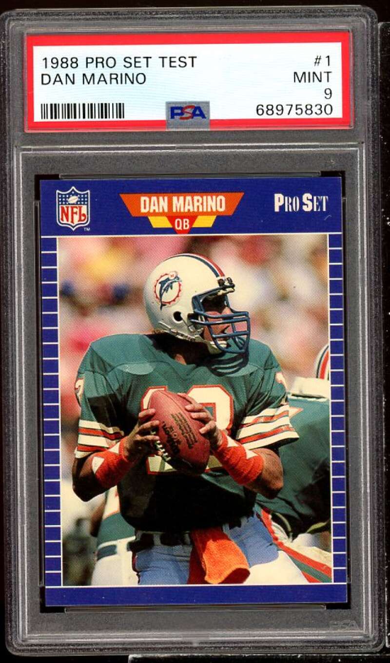 Dan Marino Card 1988 Pro Set Test #1 PSA 9 Image 1