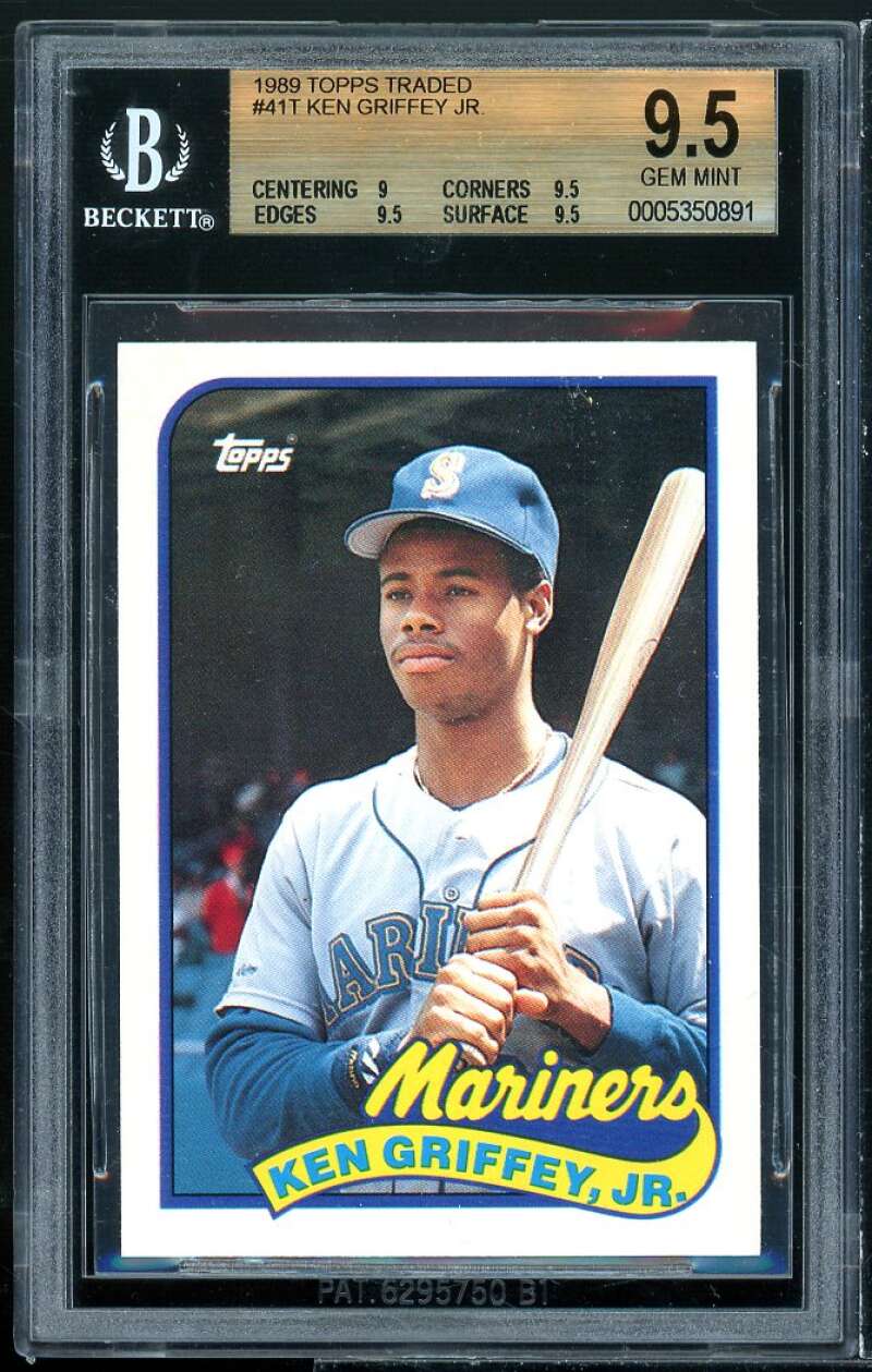 Ken Griffey Rookie Card 1989 Topps Traded #40T BGS 9.5 (9 9.5 9.5 9.5) Image 1