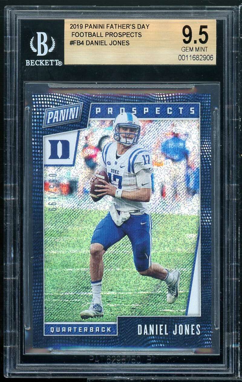 Daniel Jones Rookie Card 2019 Panini Father's Day Football (pop 1) #B4 BGS 9.5 Image 1