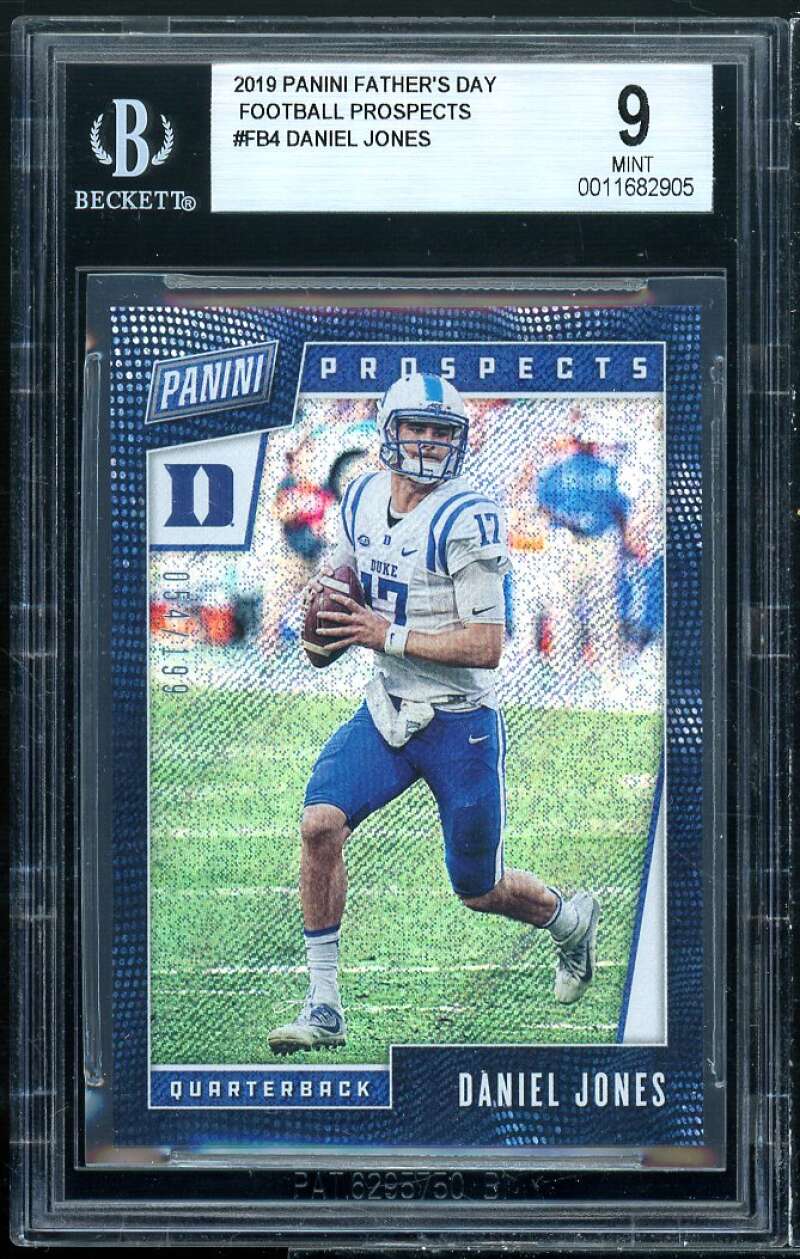 Daniel Jones Rookie Card 2019 Panini Father's Day Football (pop 1) #B4 BGS 9 Image 1