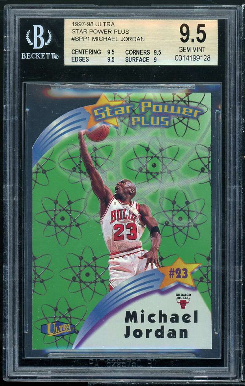 Michael Jordan Card 1997-98 Ultra Star Power Plus #SPP1 BGS 9.5 (9.5 9.5 9.5 9) Image 1