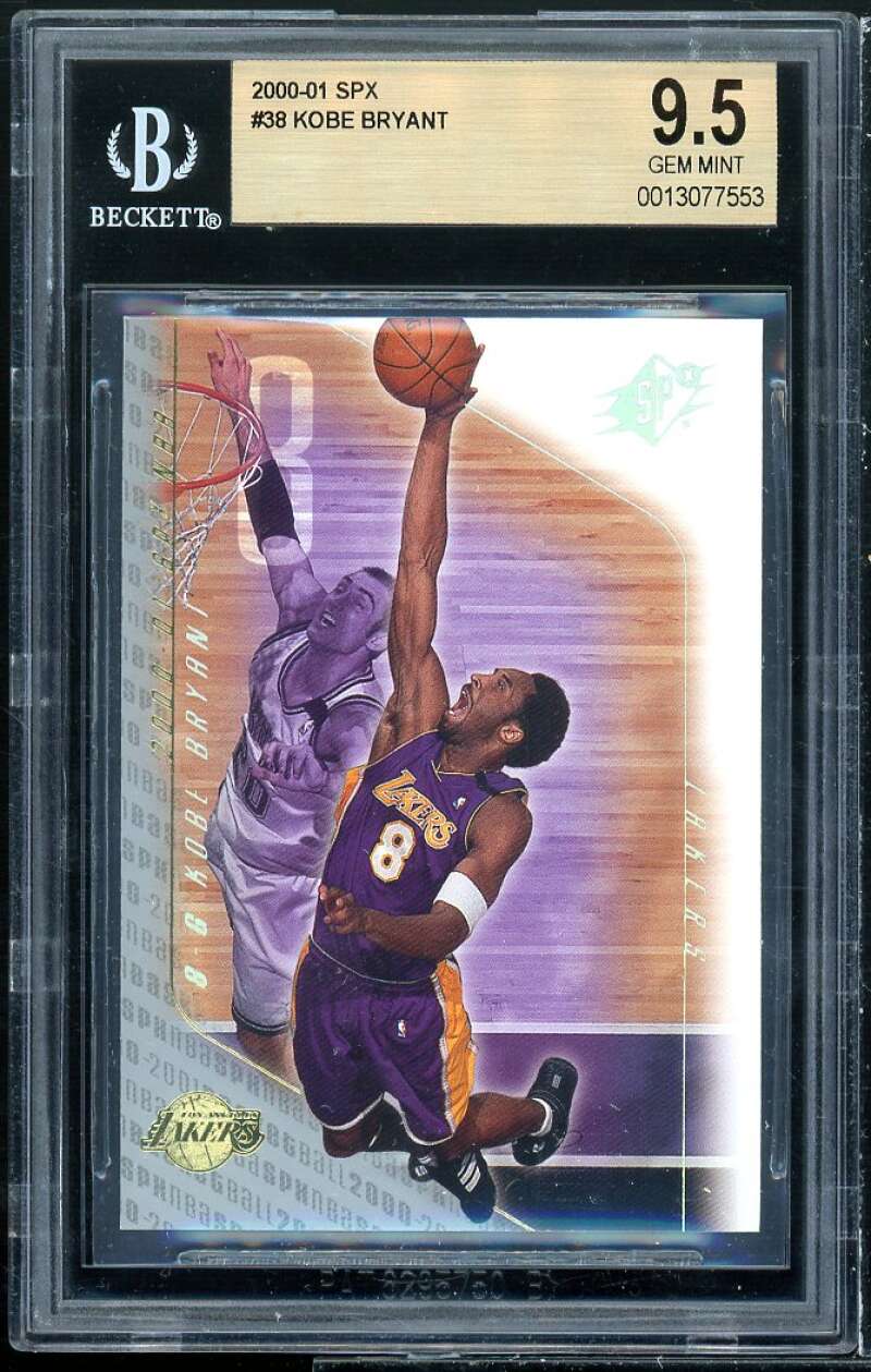 Kobe Bryant Card 2000-01 SPX #38 BGS 9.5 Image 1