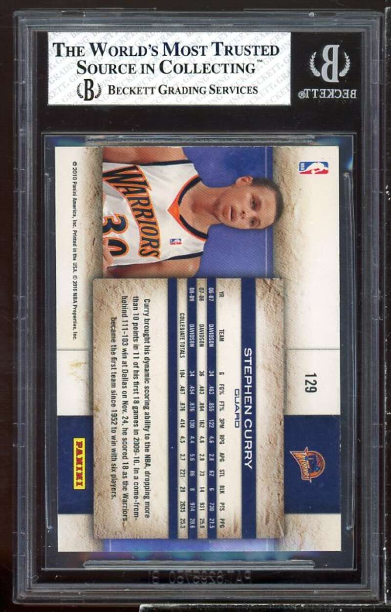 Stephen Curry Rookie Card 2009-10 Studio #129 BGS 7.5 (9.5 9 9 6.5) Image 2