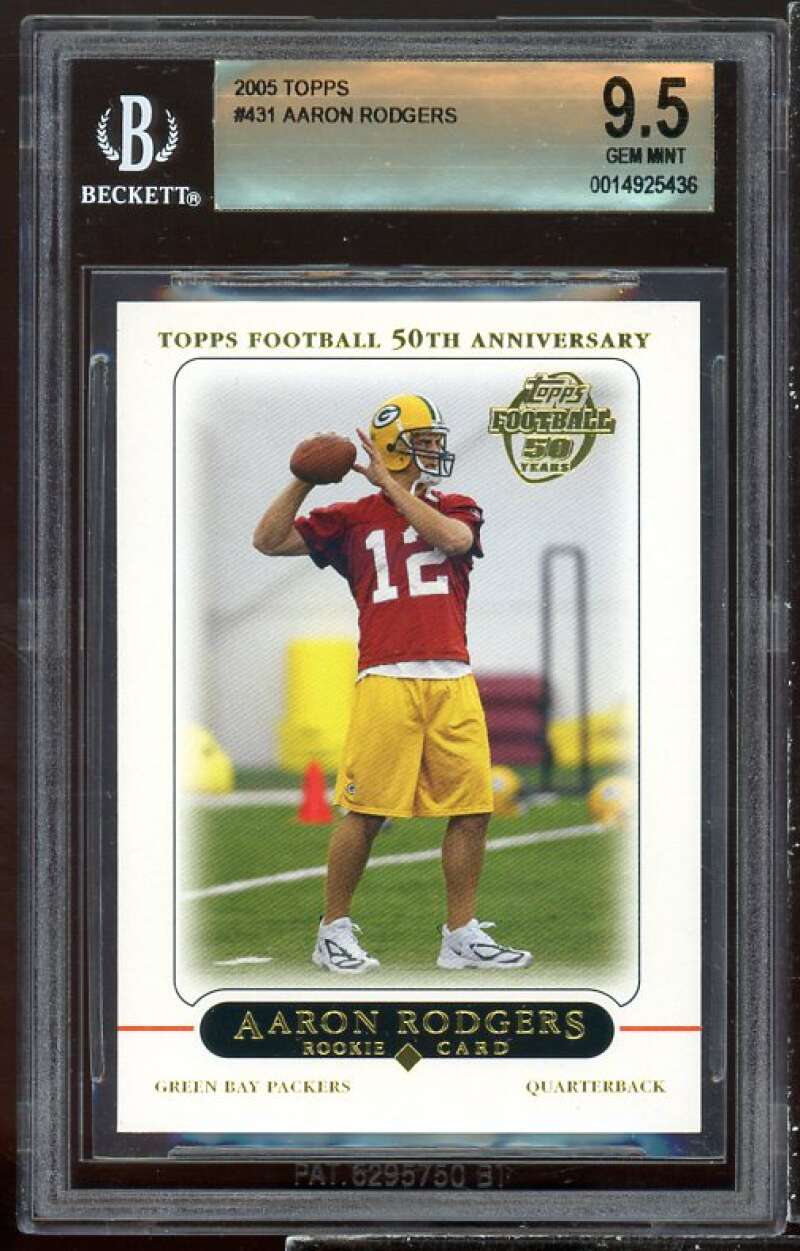 Aaron Rodgers Rookie Card 2005 Topps #431 BGS 9.5 Image 1