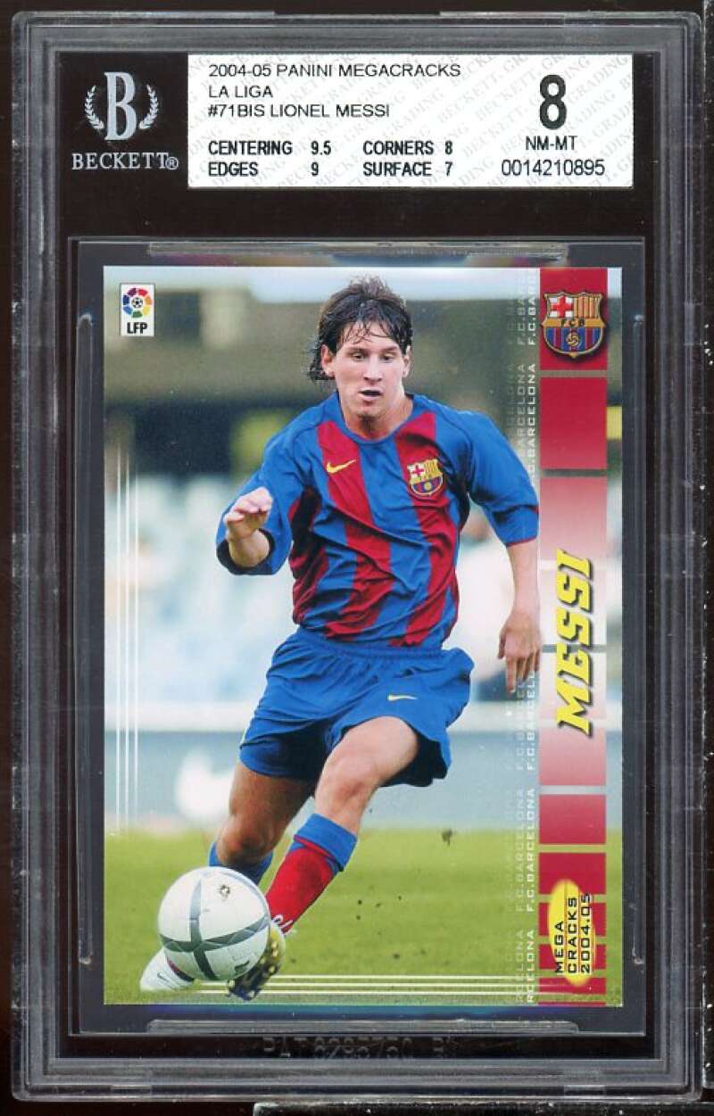 Lionel Messi Rookie 2004-05 Panini Megapacks La Liga #71 BGS 8 (9.5 8 9 7) Image 1